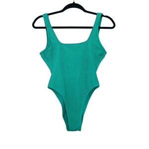 Good American Green One Piece Bodysuit